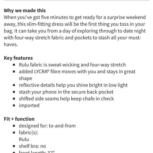 Lululemon Go White To Asymmetric Dress Size 4 - Picture 8 of 13